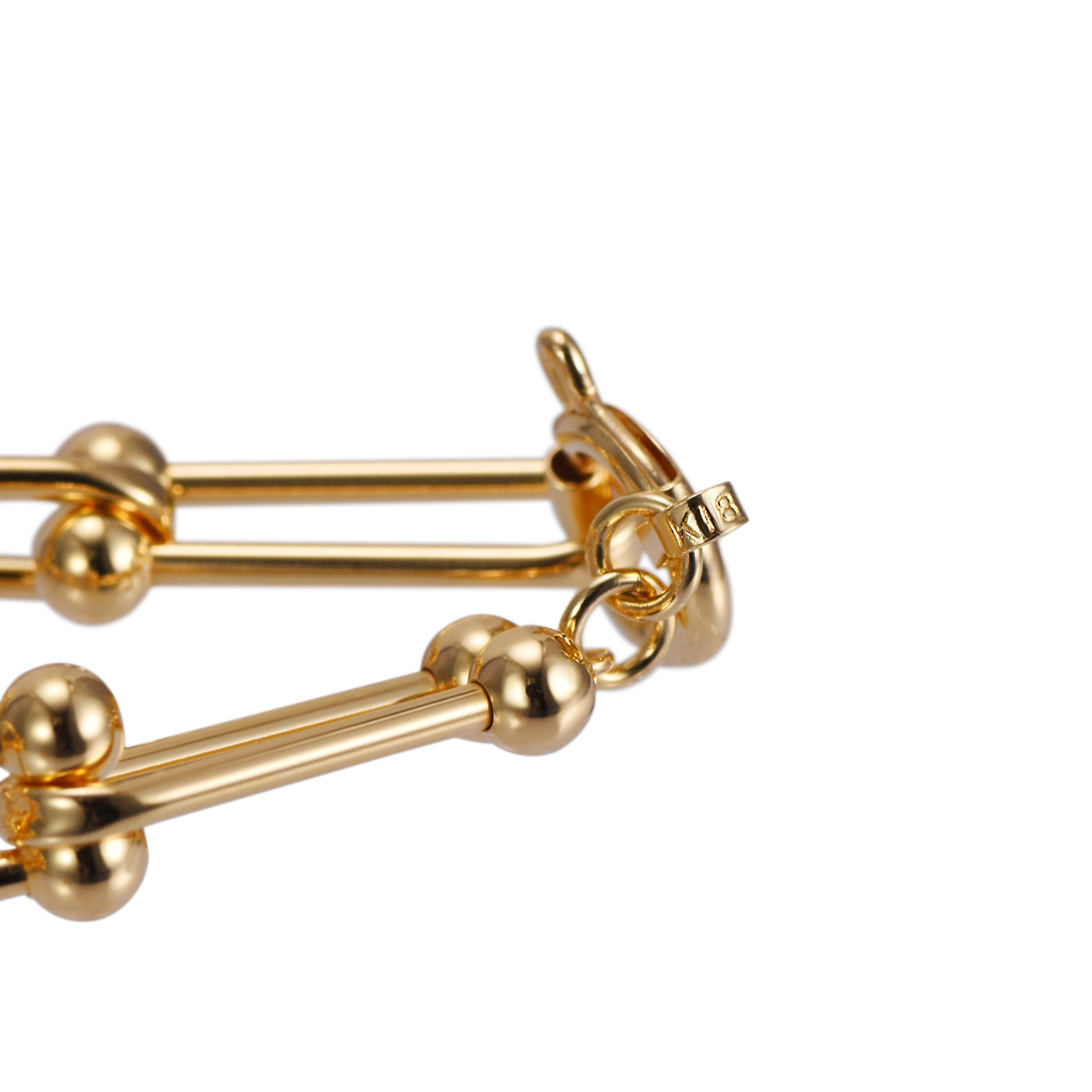 K18 18金 Uリンクチェーン ブレスレット | SPERANZA