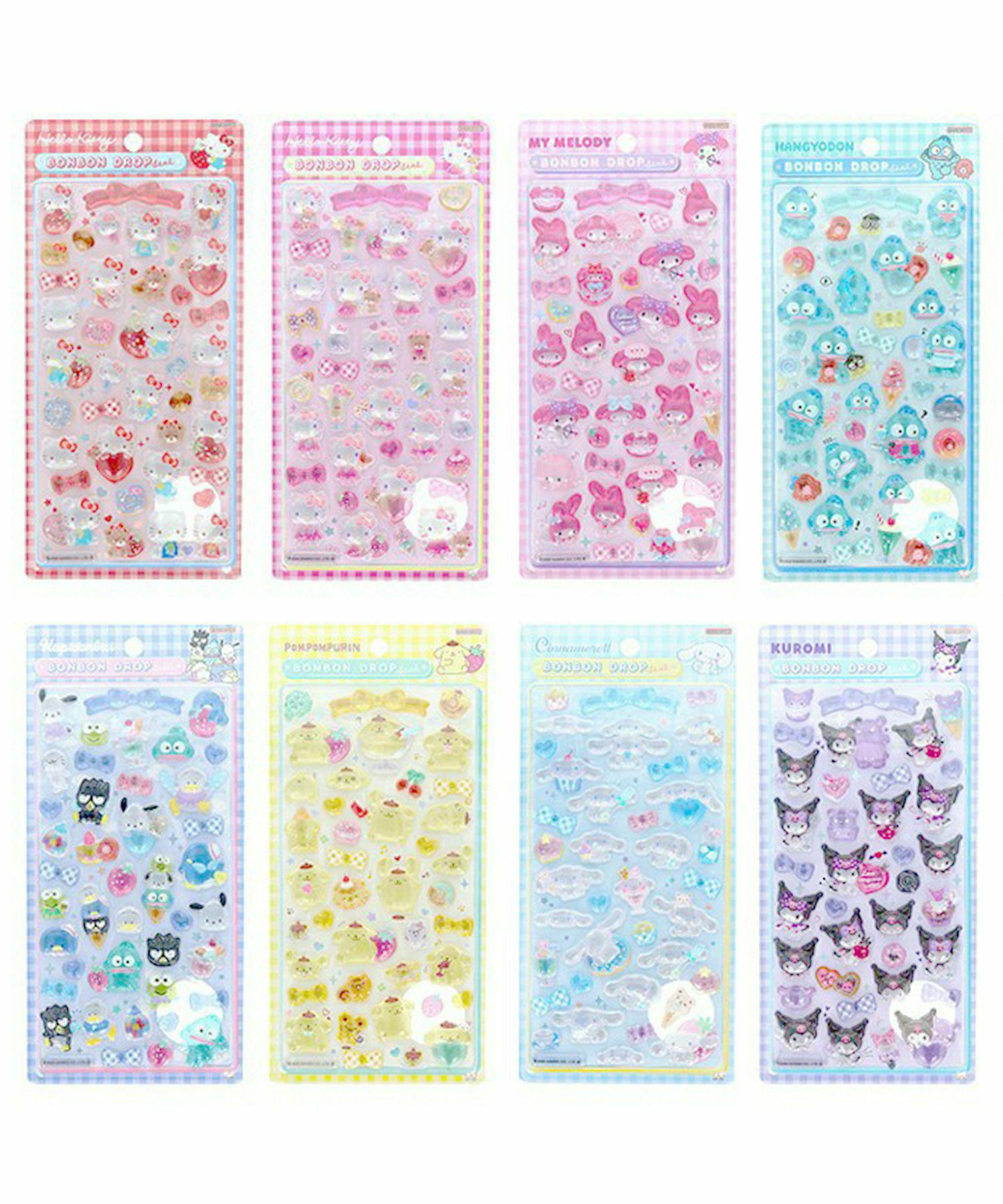 ≪サンリオ≫ボンボンドロップシール2/ぷくぷく/シール/全8種＜メール