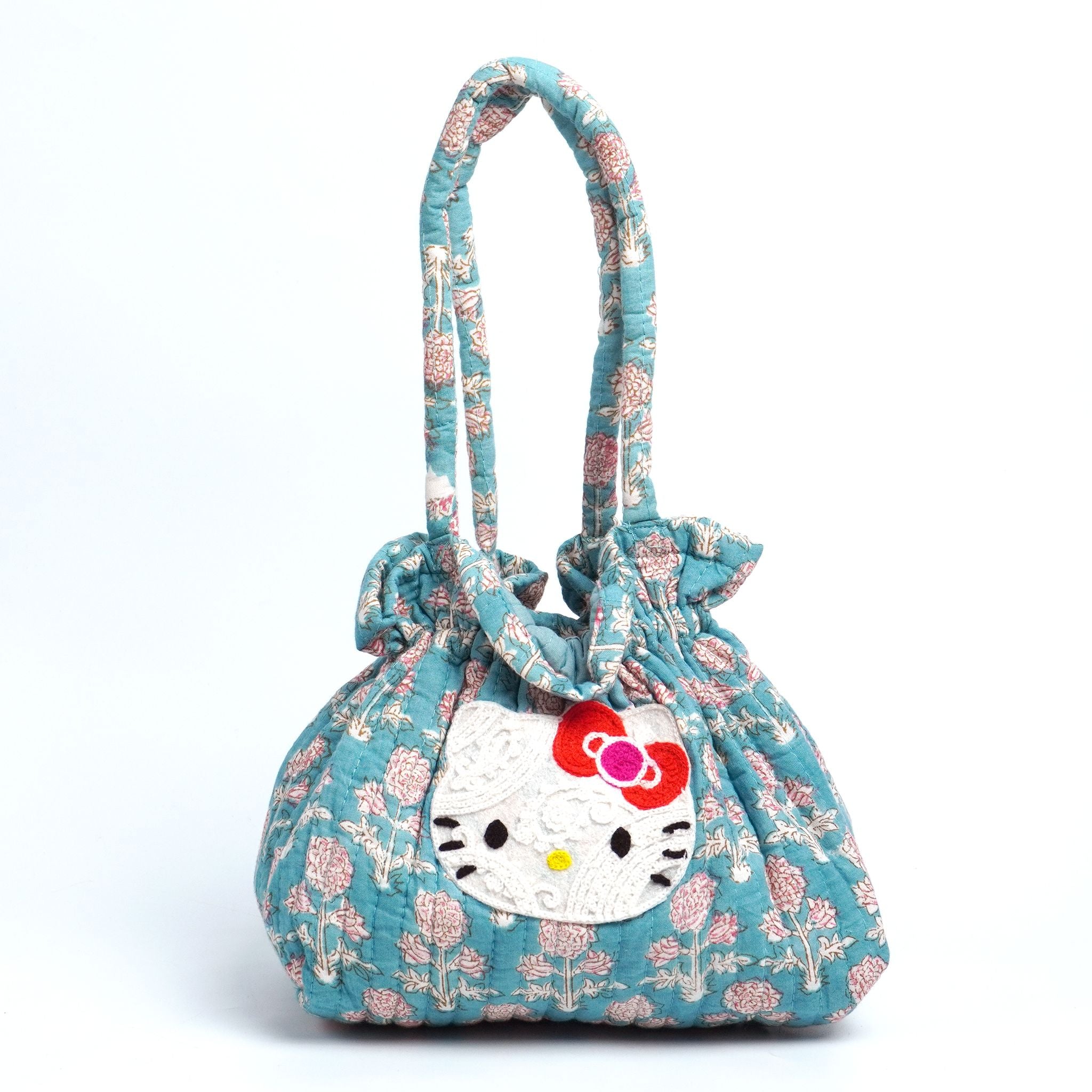 ハローキティ オリジナルブロックプリント巾着バッグ – MAYGLOBE