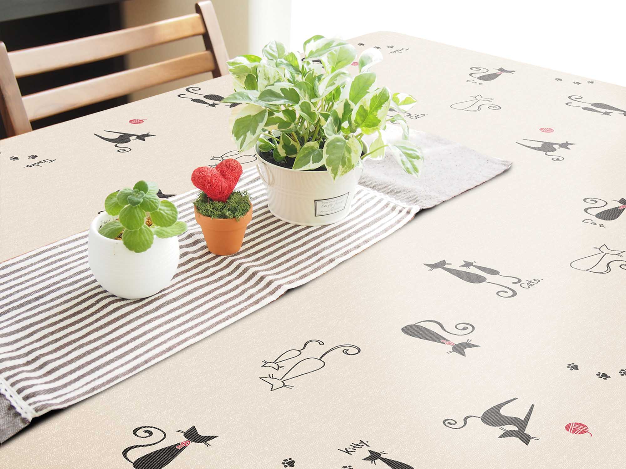 テーブルクロス クロネコ （幅 約120cm×長さ10cm単位カット