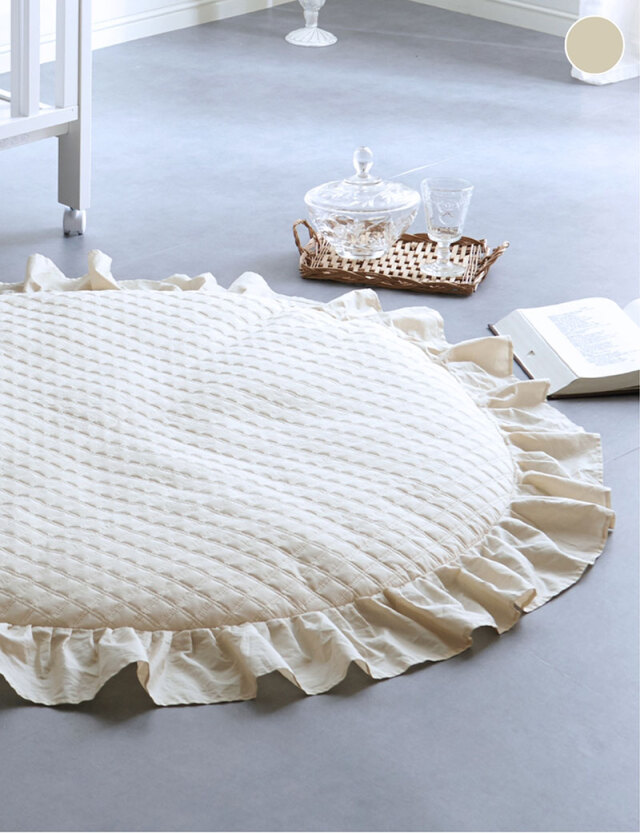 丸洗いOK！サニーラグマット イブル生地 チョコレート キルティング