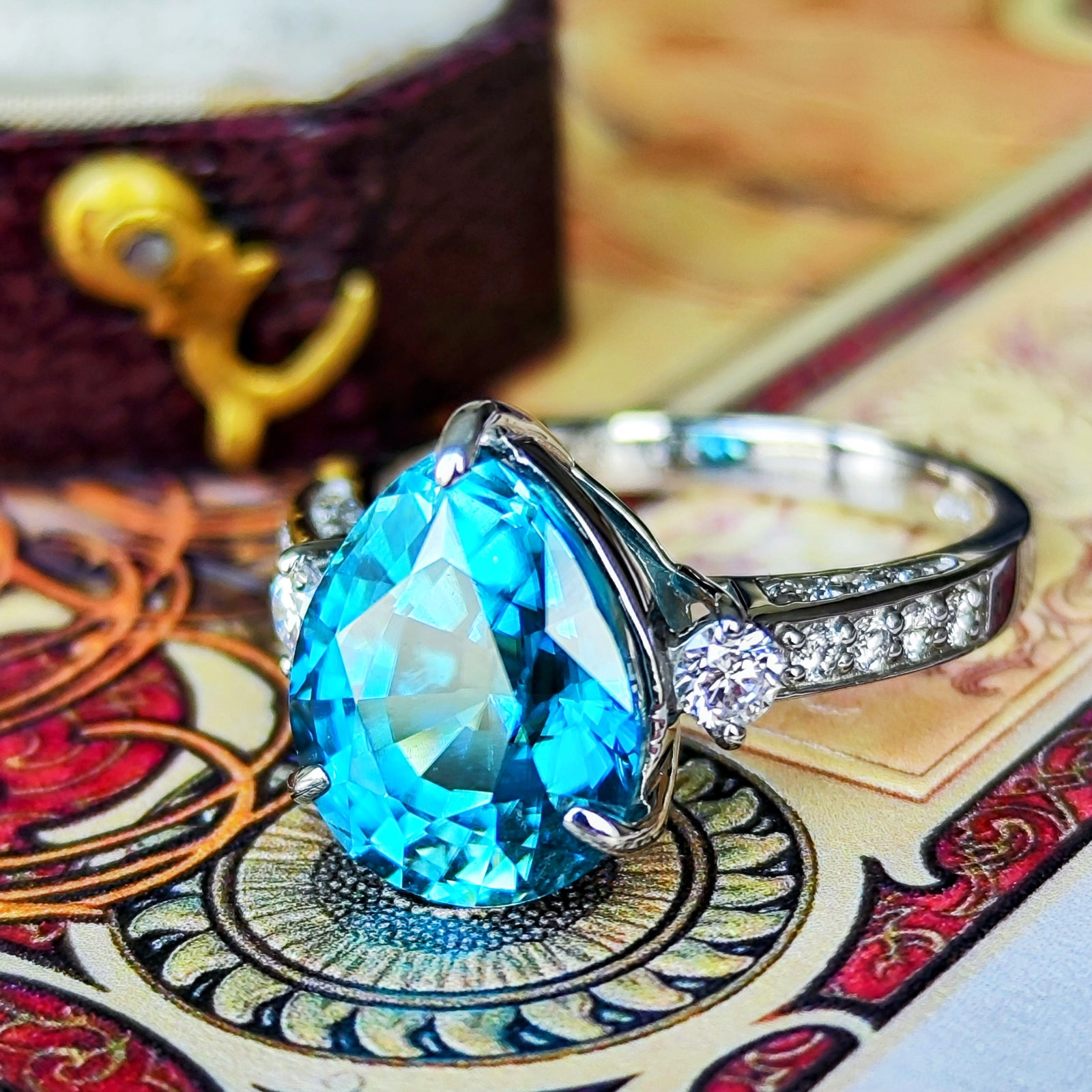 天然ジルコン 7.06ct 天然ダイヤモンド リング – Mico宝飾店