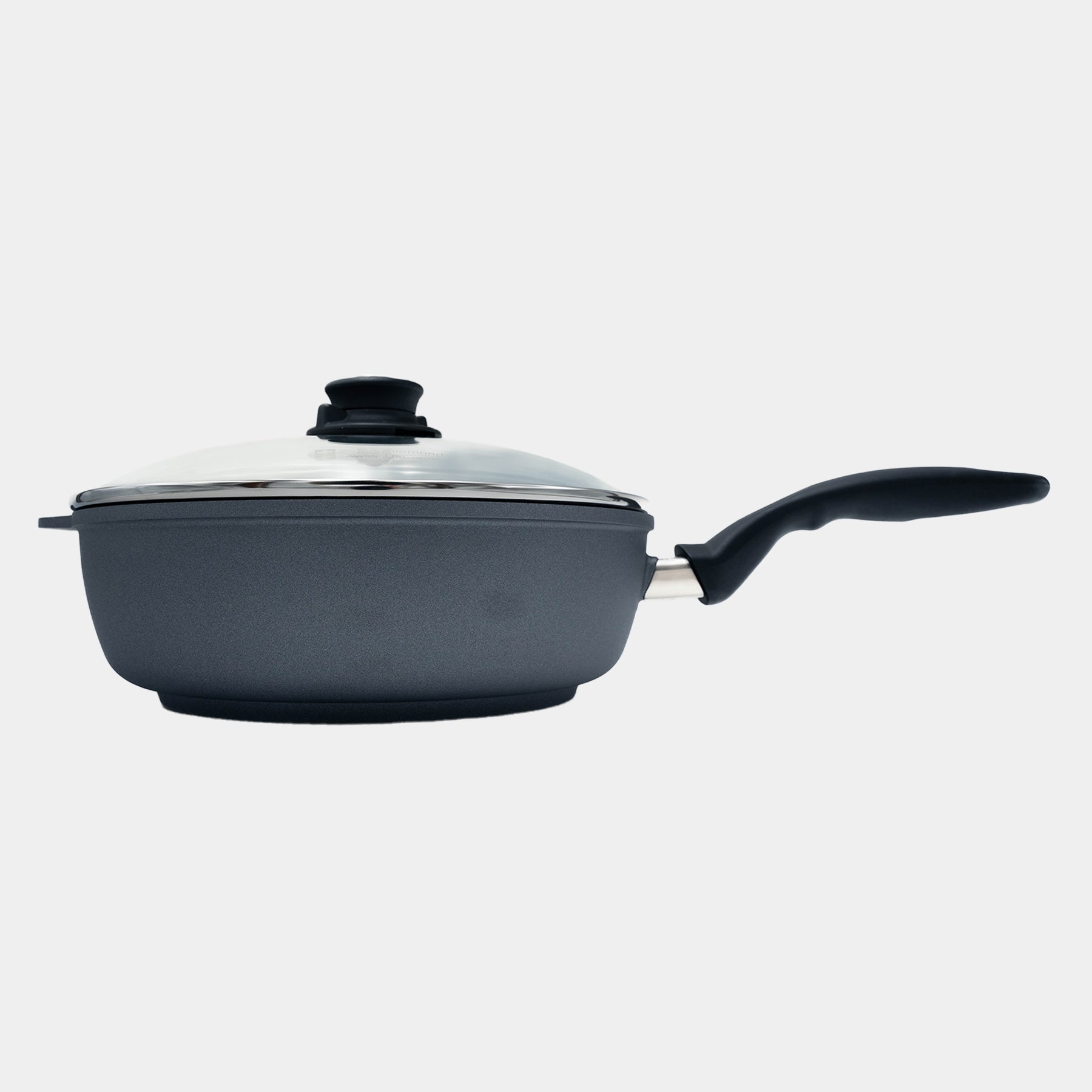 HD Nonstick Saute Pan with Glass Lid - Induction - Swiss Diamond