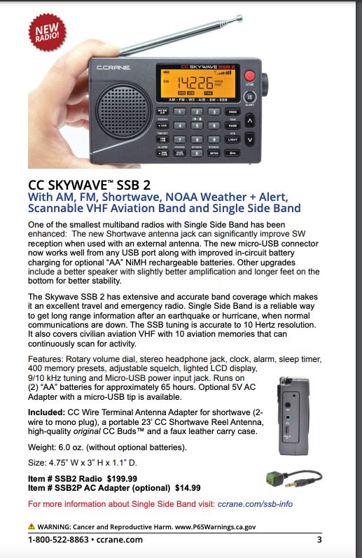 C.Crane's new CC Skywave SSB 2 | The SWLing Post