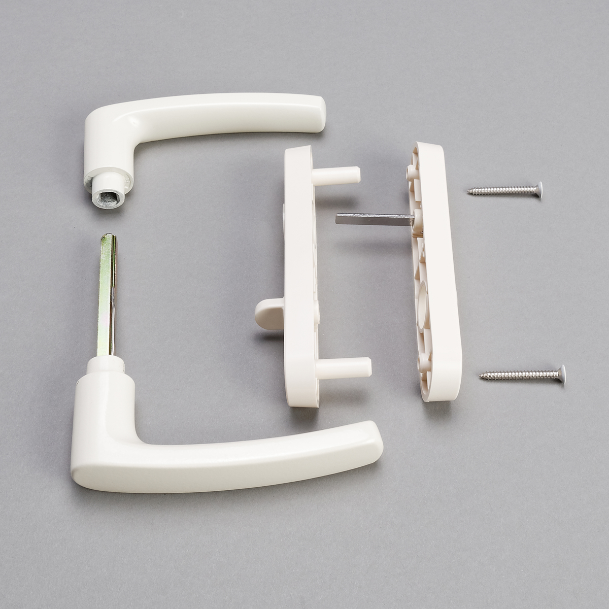 レバーハンドルセット台座ビス付（金属．白） - KC980161Z2 - ハイ