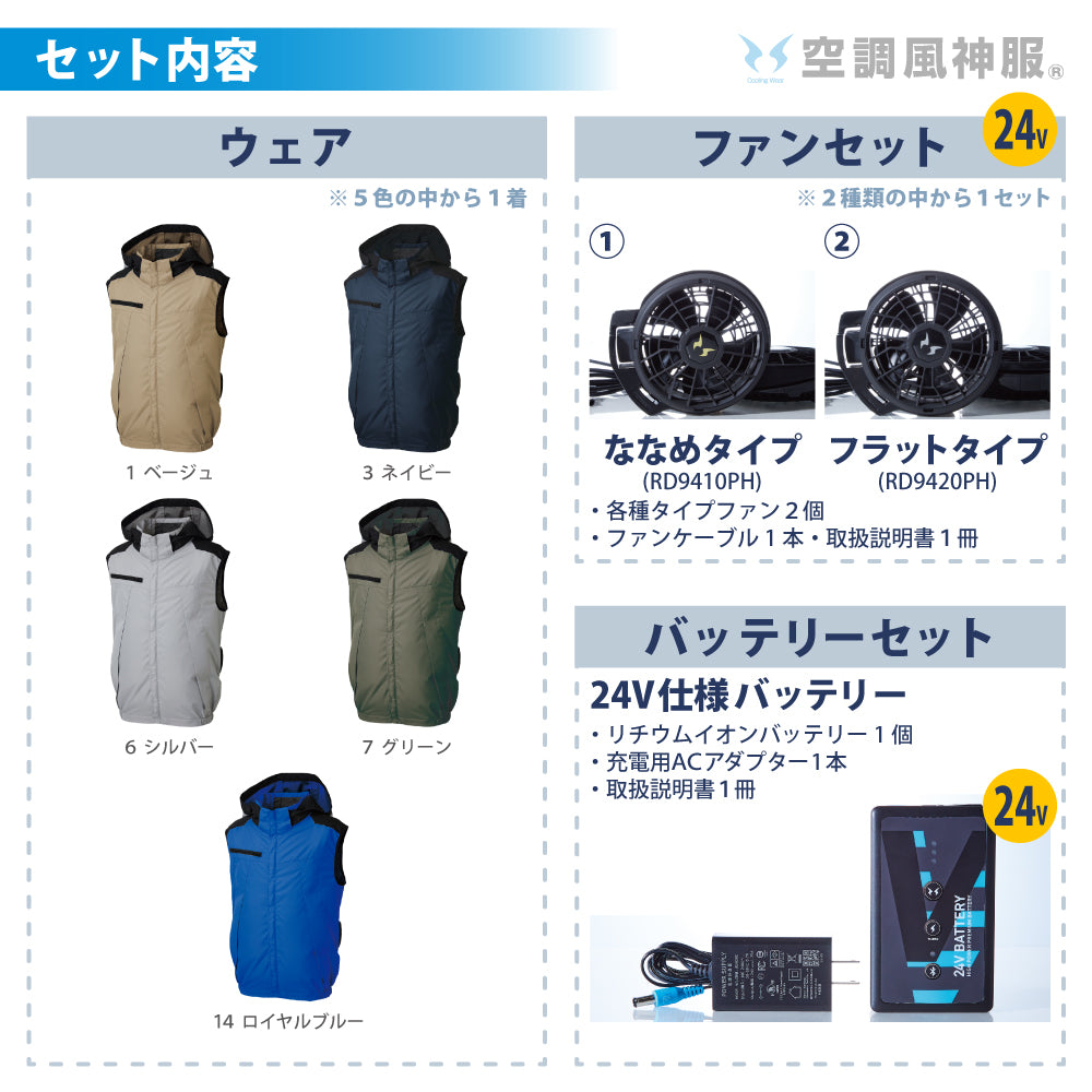 空調風神服® すぐ着られるセット KF92502セット – サンエス公式