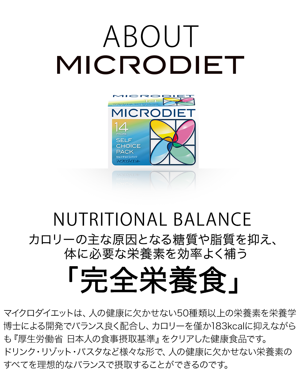マイクロダイエット ドリンクミックスパック7食｜栄養バランスとおいし