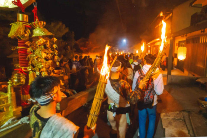 鞍馬火祭ミニ松明＋財団特製はがき6枚組＋「京の郷土芸能のつどい」ご