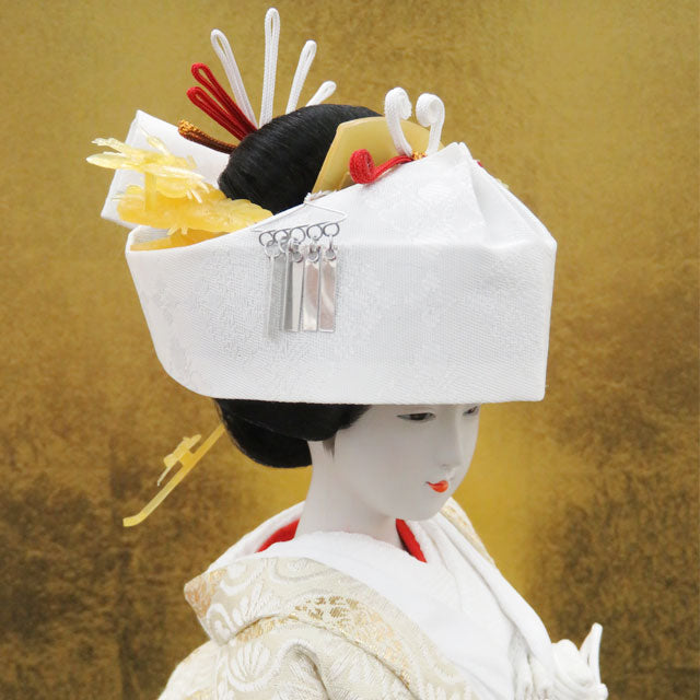 日本人形 寿 白無垢 8号 ガラスケース入り – スガ人形店