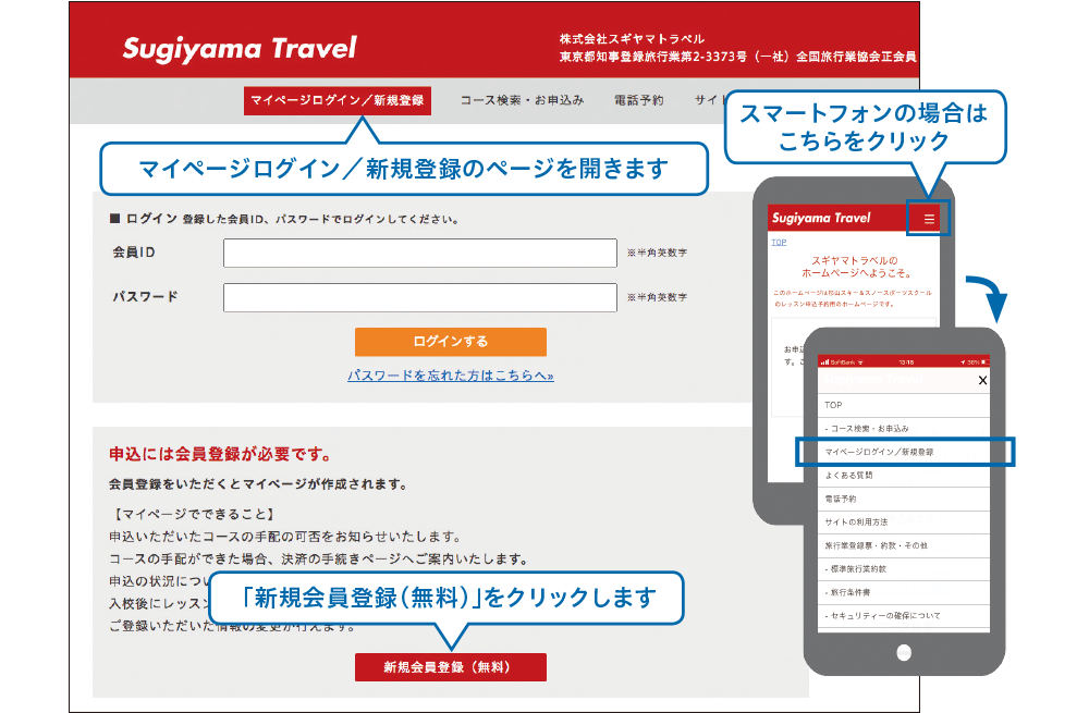 株式会社スギヤマトラベル | サイトの利用方法