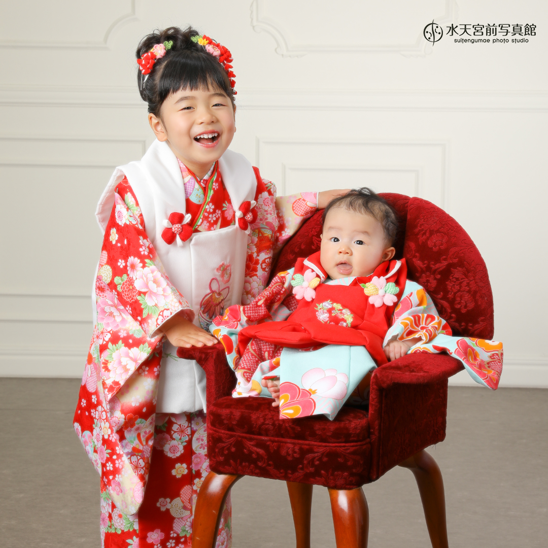 一緒にお着物でご撮影♥おめでとうございます！ | 初宮参り・七五三