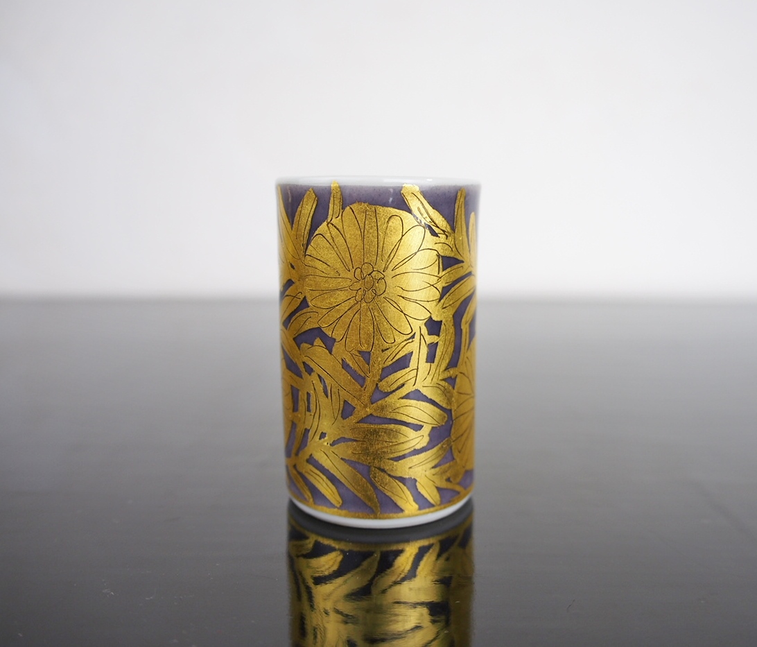 骨董水妖｜小野珀子作 金襴手振出巾筒