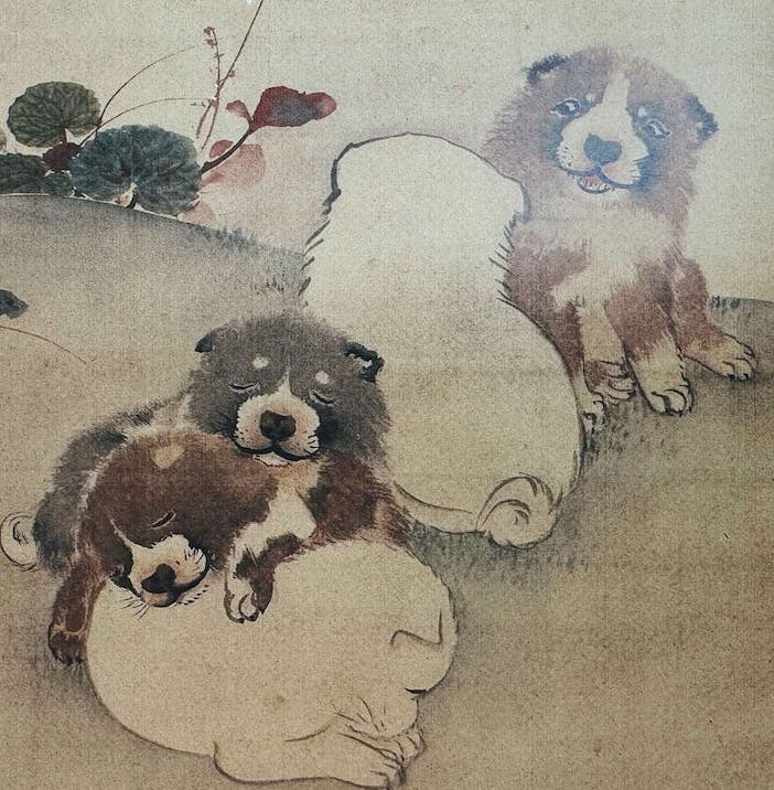 水墨画の犬7選】グッズが人気の芦雪犬や応挙・若冲も描いた名画を紹介