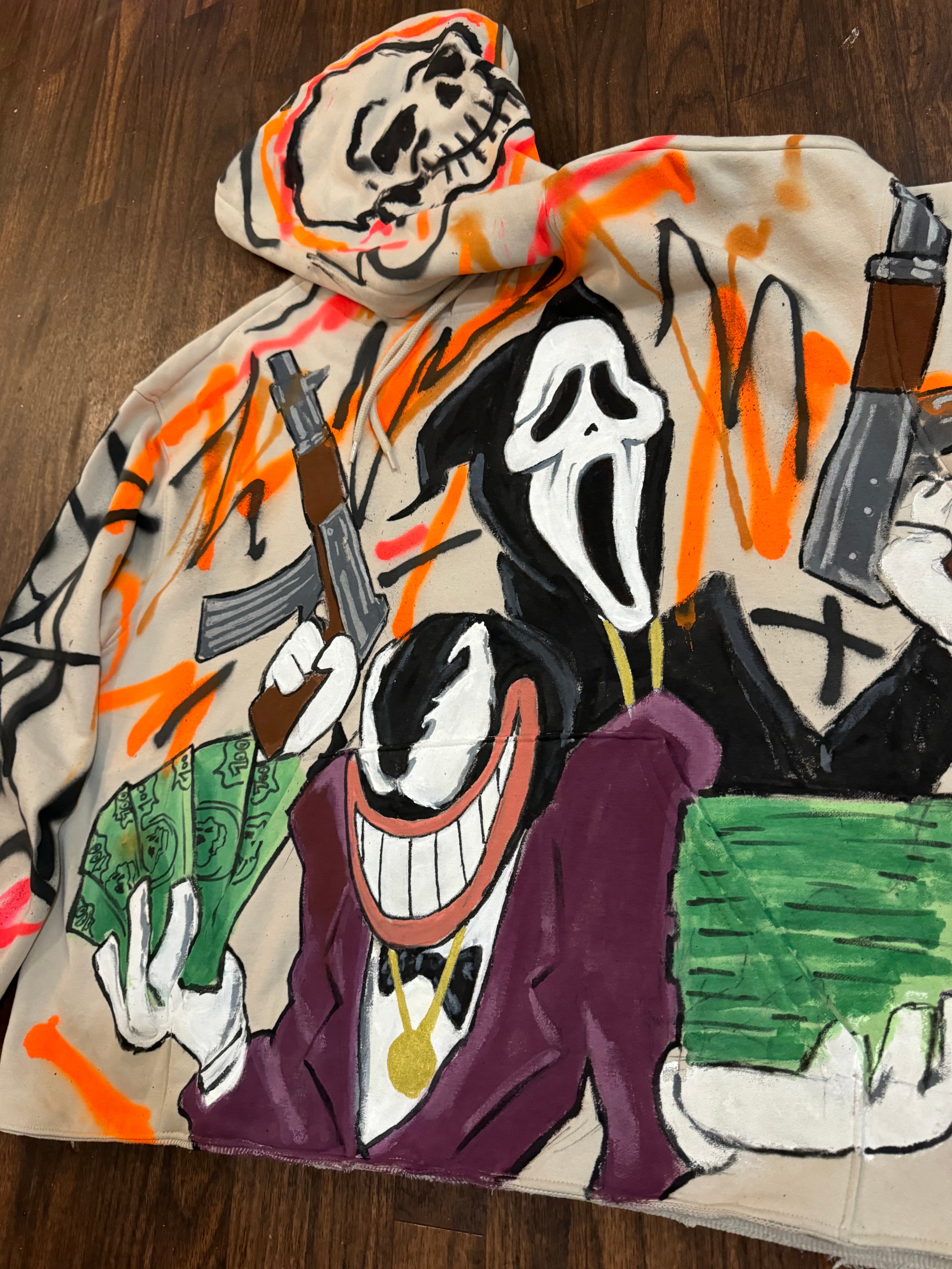 CRASH BROTHERS” HANDPAIINTED HOODIE – WALK.LA