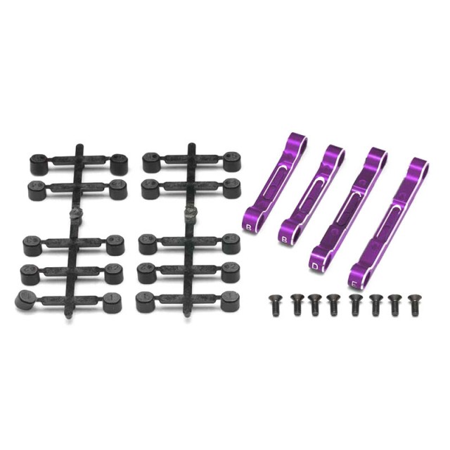 アジャスタブルサスマウントセット(パープル仕様 面取加工済) [Y2