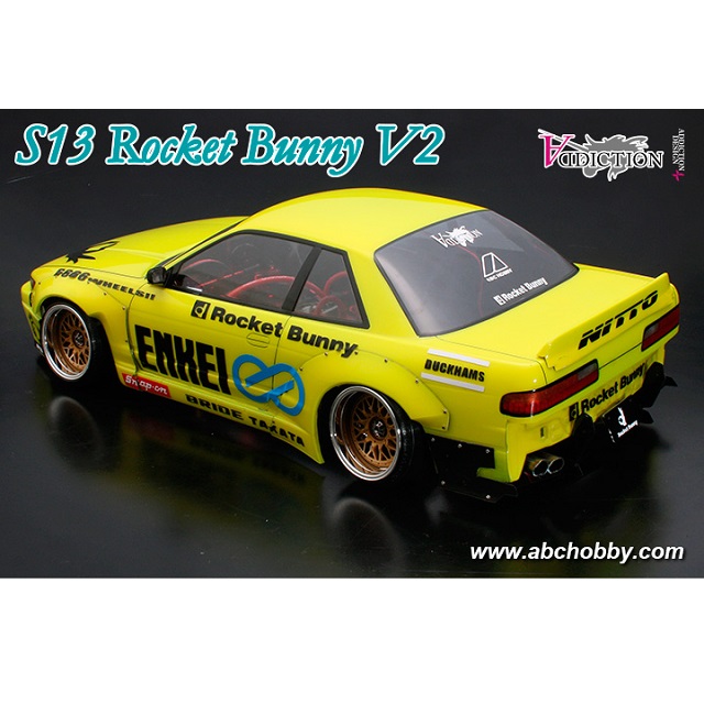 1/10電動TC/ドリフト用S13 Rocket Bunny V2 [ABC-67174] - スーパー
