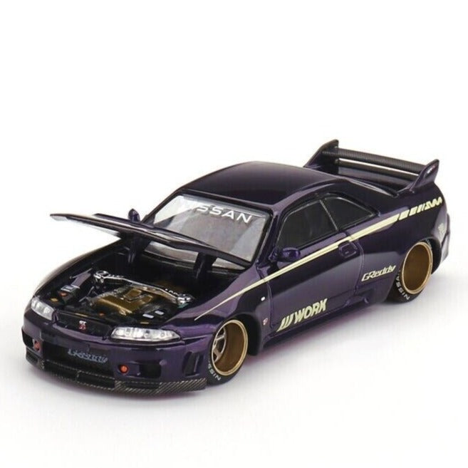 Mini Gt Kaido House 1:64 Nissan Skyline GT-R (R33) Works V1 Black/Purp