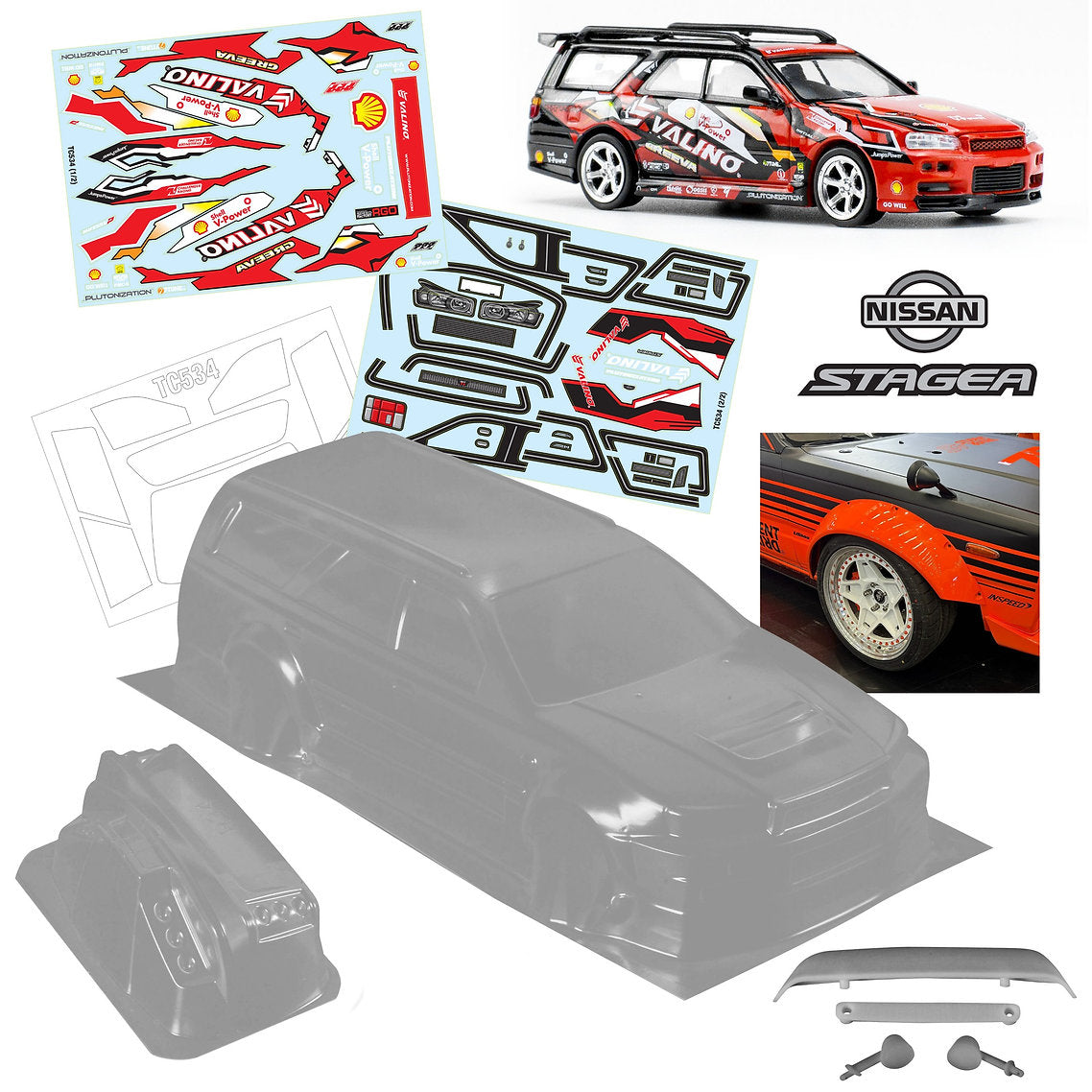 Toyota Mark II JZX100 (Team22 FNATZ JZX100 Mark2) 1-10 Body Set