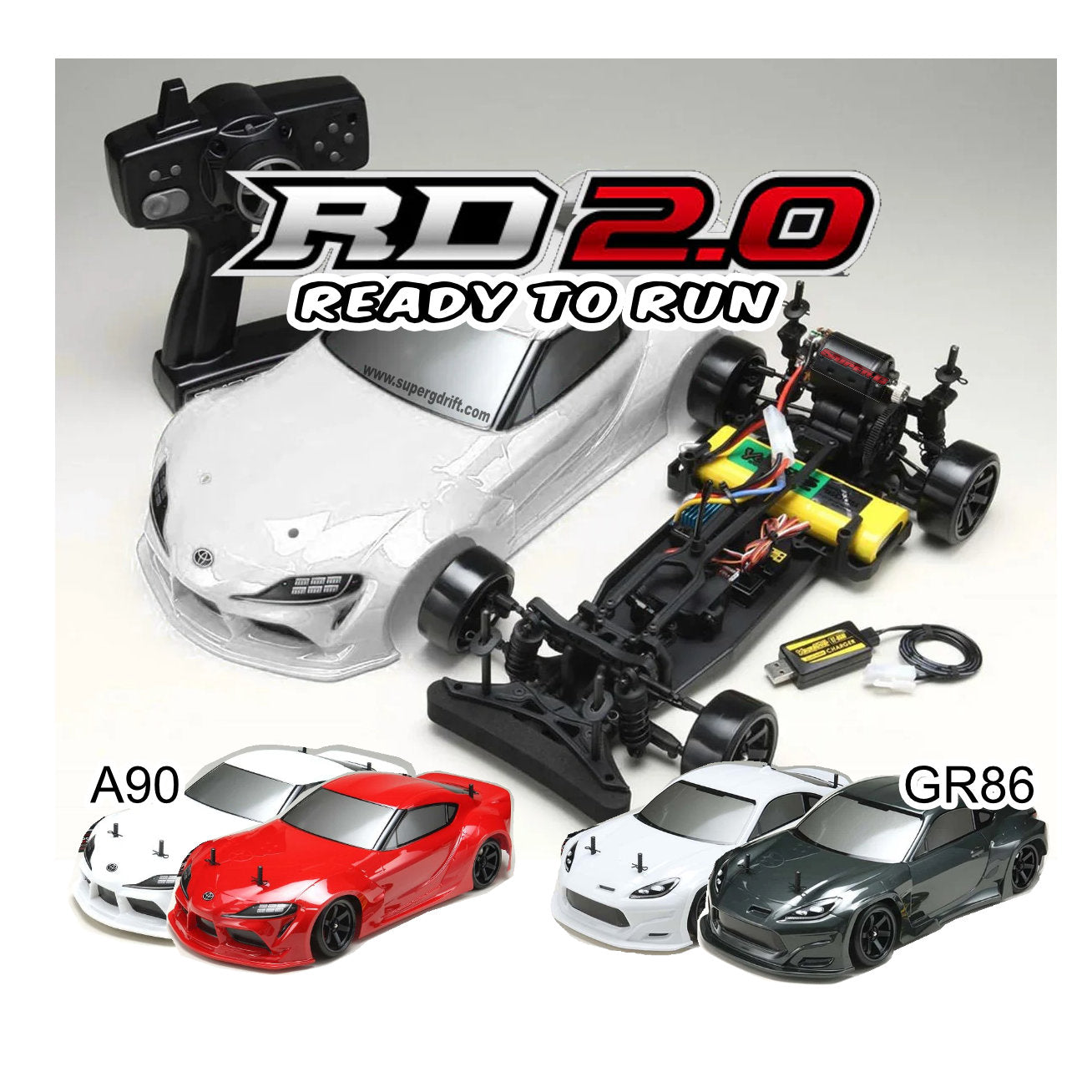 Yokomo RD2.0 A90 /GR86 1-10 RWD Drift Car RTR READY TO RUN [Yokomo