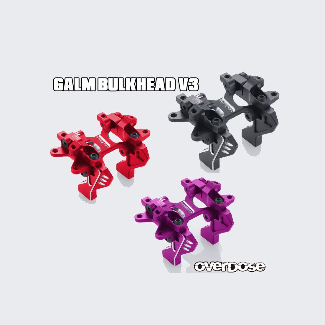 Aluminum Front Bulkhead Type-3 (For GALM) RED PURPLE BLACK