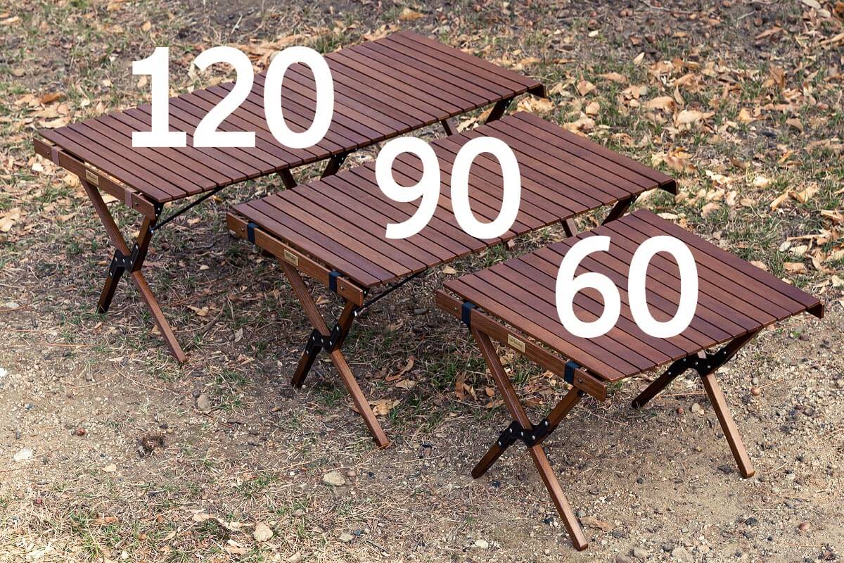 ウッドロールトップテーブルLIGHT 90 アウトドア キャンプ ロー