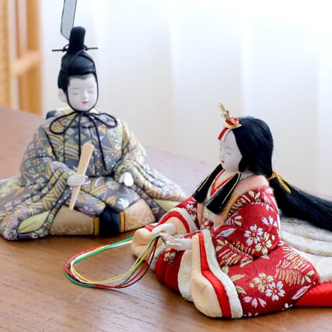 麻の葉アクリルケース / おしゃれでコンパクトなかわいいひな人形・五