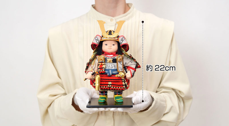 五月人形 鎧着子供大将 赤糸威 / おしゃれでコンパクトなかわいい