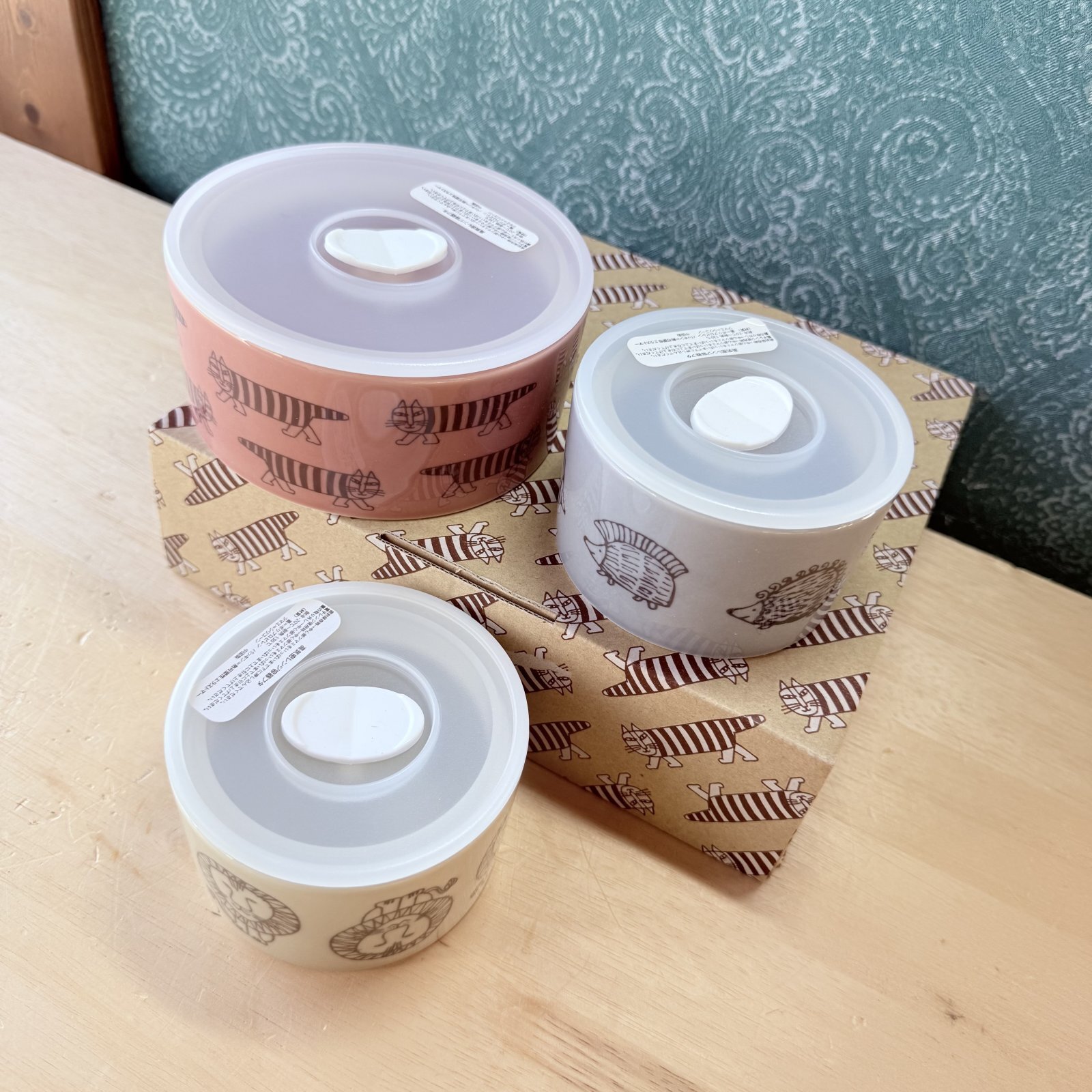 YAMAKA Lisa Larson (リサ ラーソン) 高気密レンジ容器 3点セット