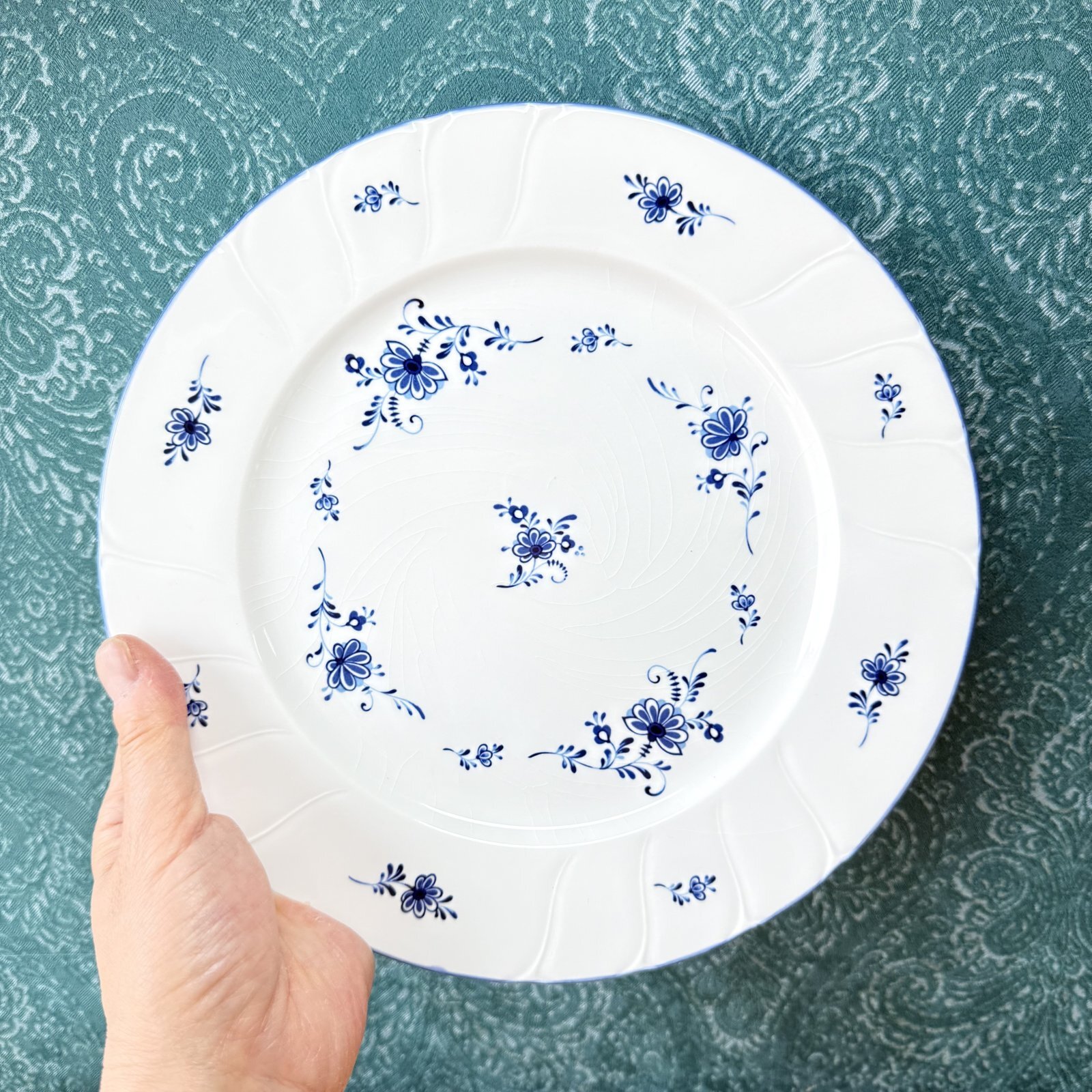 NORITAKEノリタケ CRAFTONE クラフトーン 青 小花柄 深皿 平皿 各種2枚