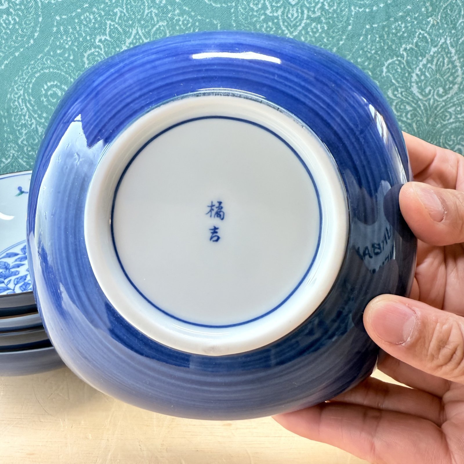 平安橘吉 たち吉 色絵 煮物鉢 5客揃 花 TACHIKICHI 和食器