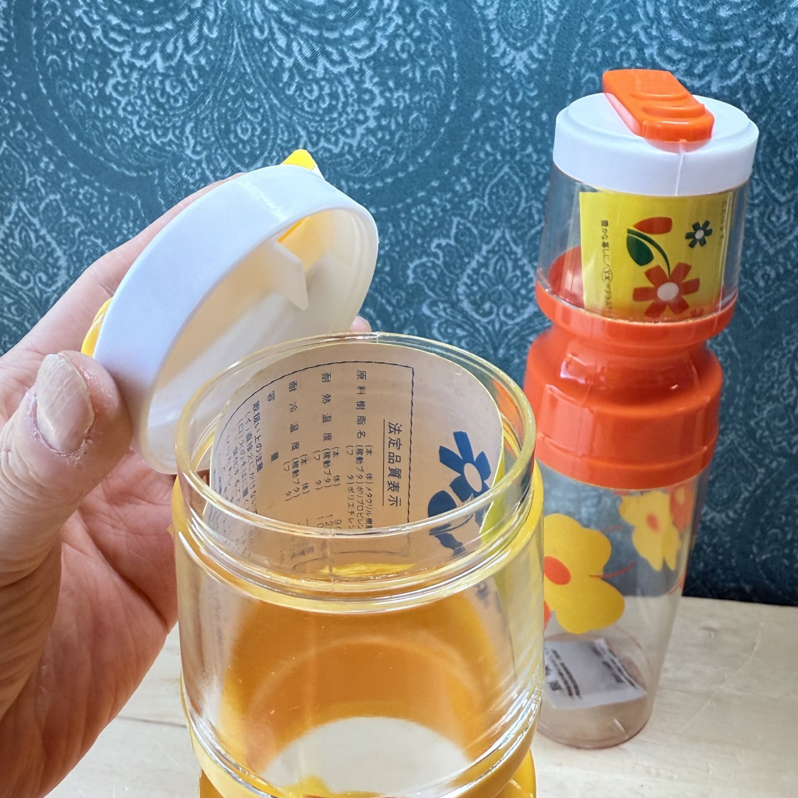 レトロポップ コスモス フリーザーポット 夢の冷水筒 花柄クーラー 各色