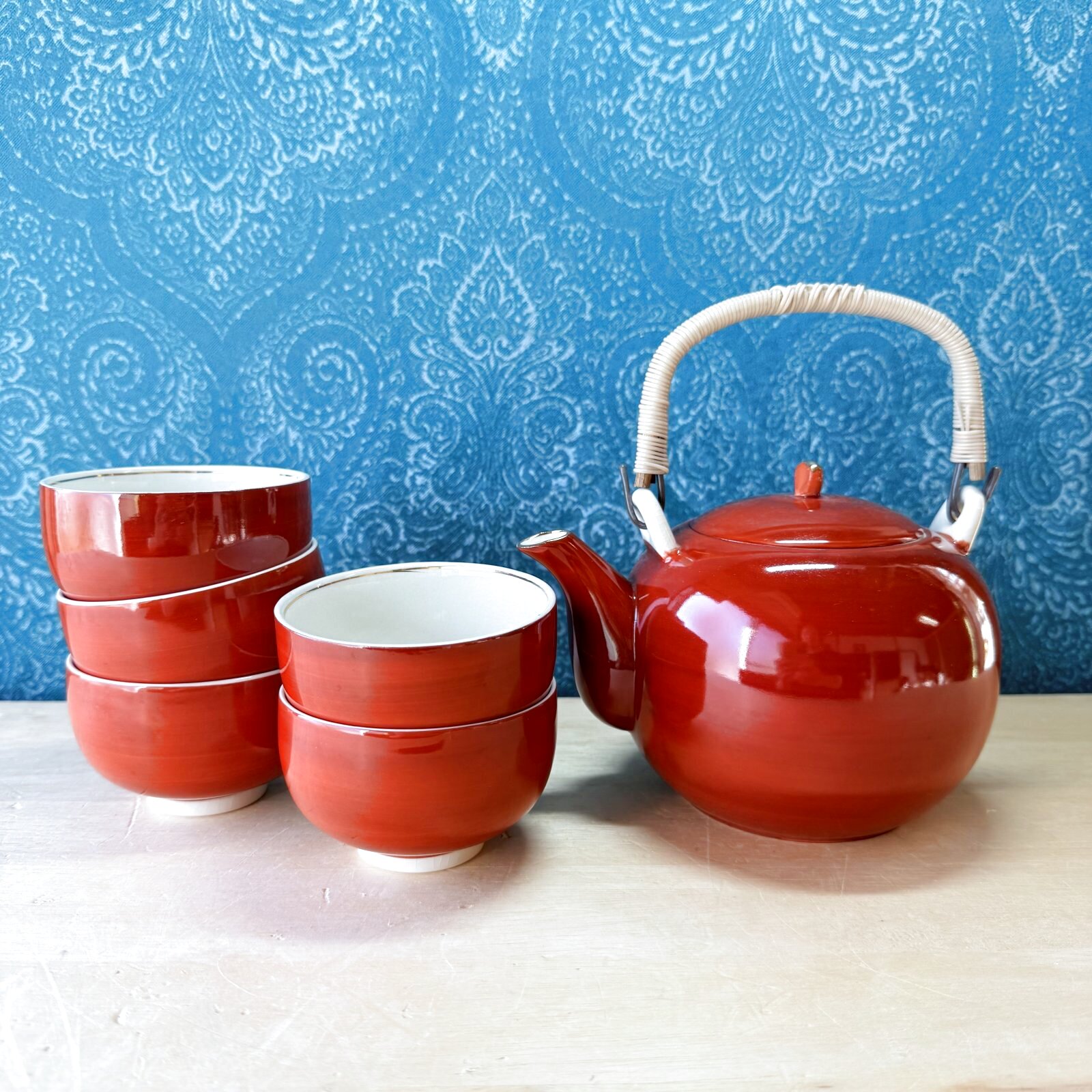 たち吉 橘吉 急須 湯呑み 湯飲みセット 淦 茶器 赤茶