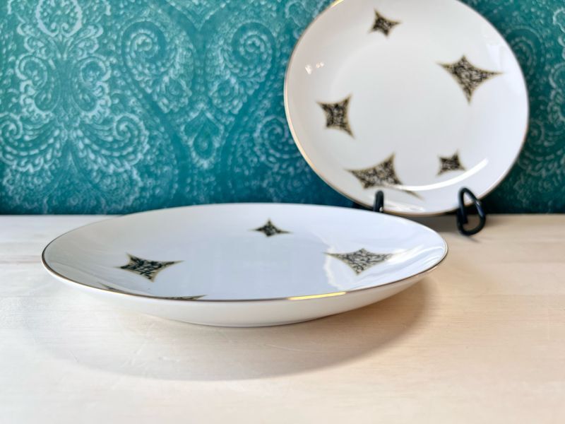 NORITAKE ノリタケ 日本陶器会社19cmプレート2枚セット モダンデザイン