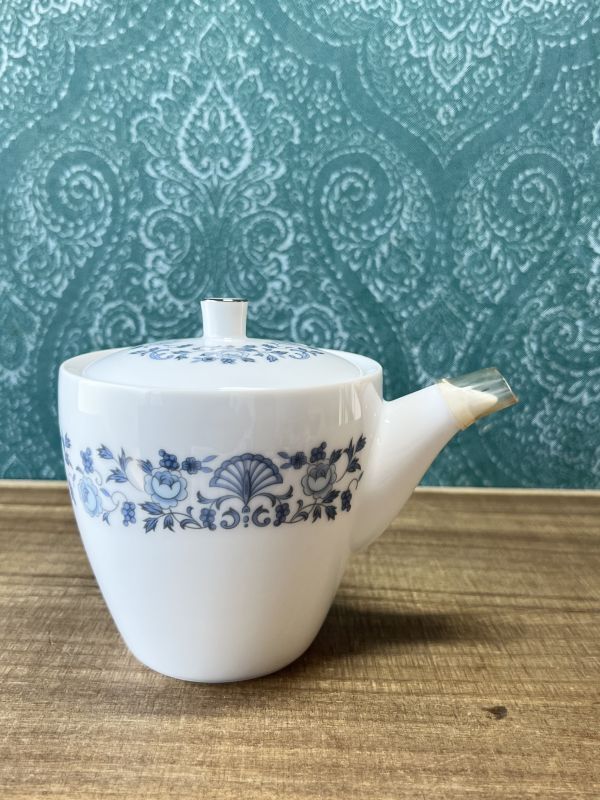 NORITAKE ノリタケ 日本陶器会社 Royal Blue ブルー花模様 急須ポット N453