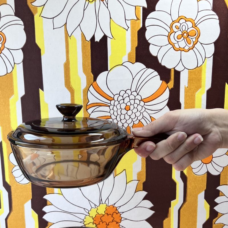 VISION FRANCE ビジョン コーニング ガラスフライパン18cmと蓋付き深型