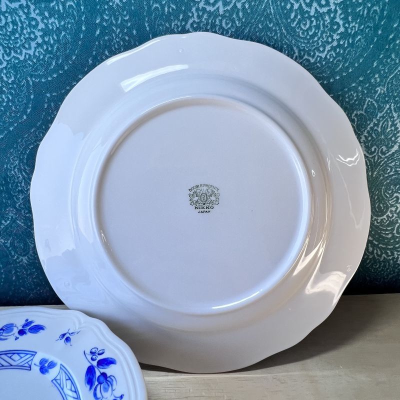 NIKKO ニッコー ダブルフェニックス ブルーフラワー 大皿1枚 中皿5枚