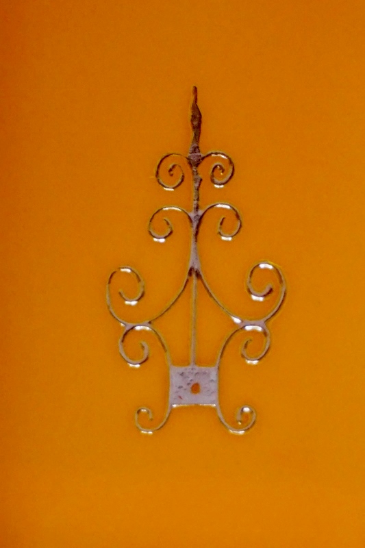 TOWA トーワ箸立て オレンジイエロー 花柄 珍品 H43