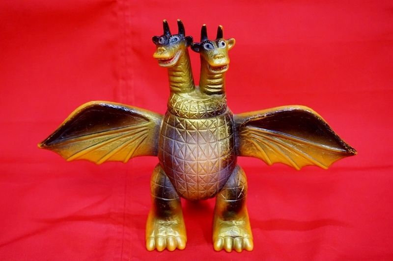 ミウラ 三浦トーイ キングギドラ似の怪獣ソフビ ジャンク品 OM295