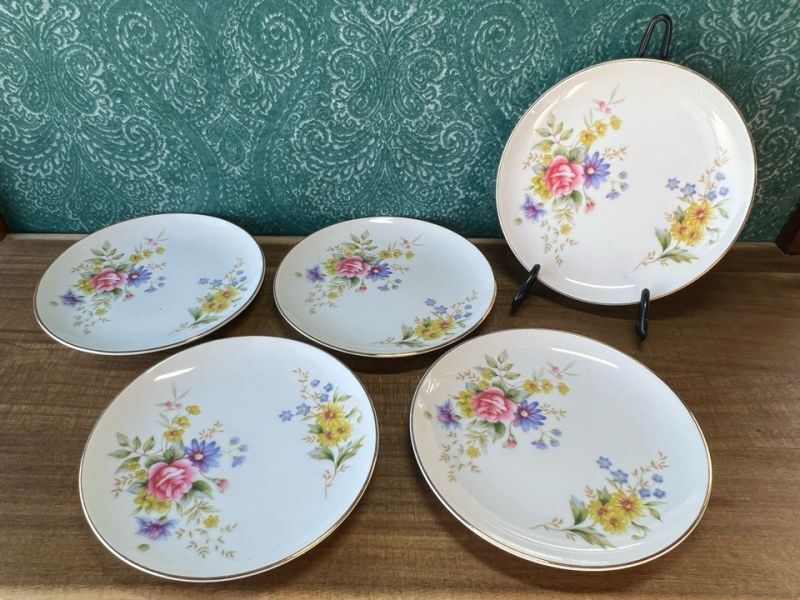 NARUMI ナルミ ケーキ皿 16cmプレート 5枚セット 花柄 SS212