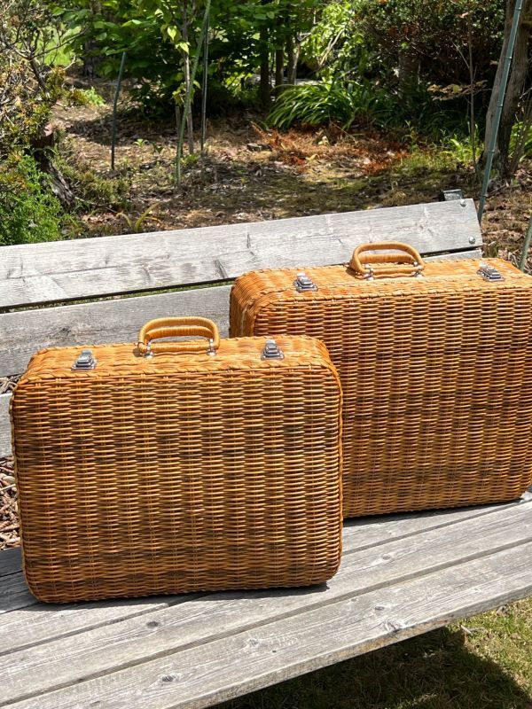 Jurius 日本製 国産籠 ナチュラルなトランク カゴバッグ ピクニック