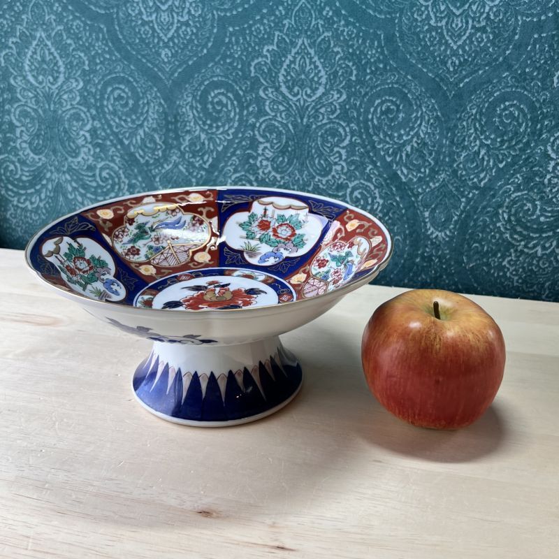 有田焼 松右衛門窯 コンポート皿 大鉢 飾り皿 色絵 金襴手