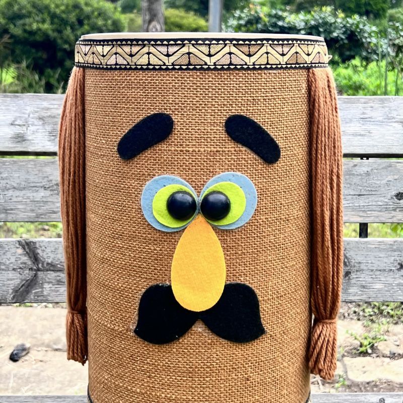 顔のダストボックス 特大 vintage ゴミ箱 くず入れ