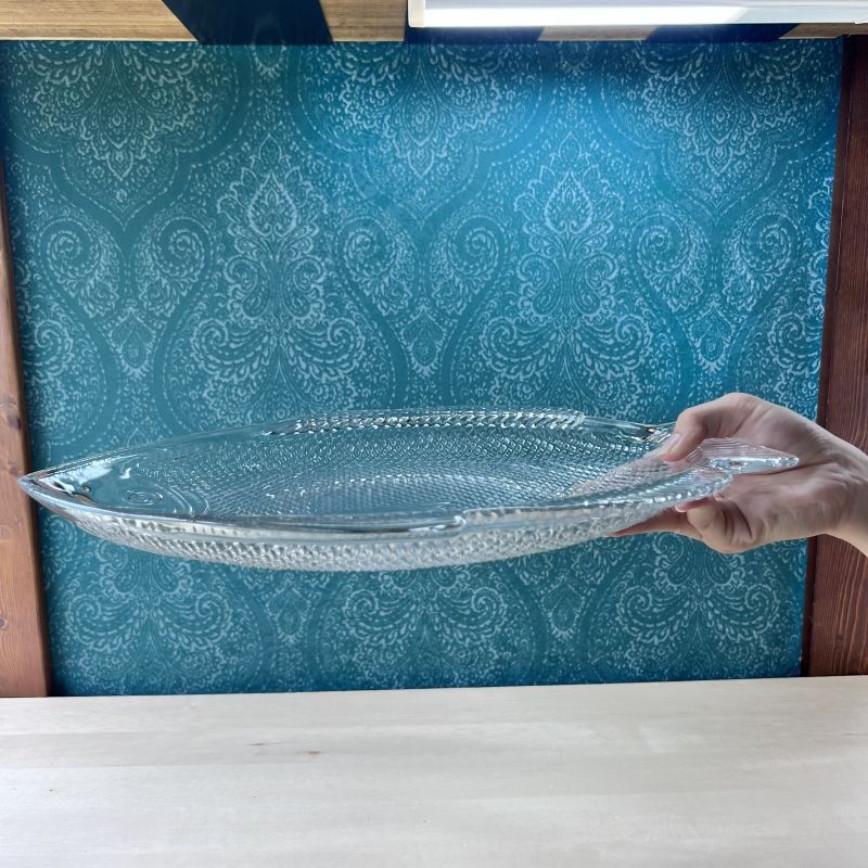 Anchor Hocking Companyアンカーホッキング 魚 ガラス皿 大皿