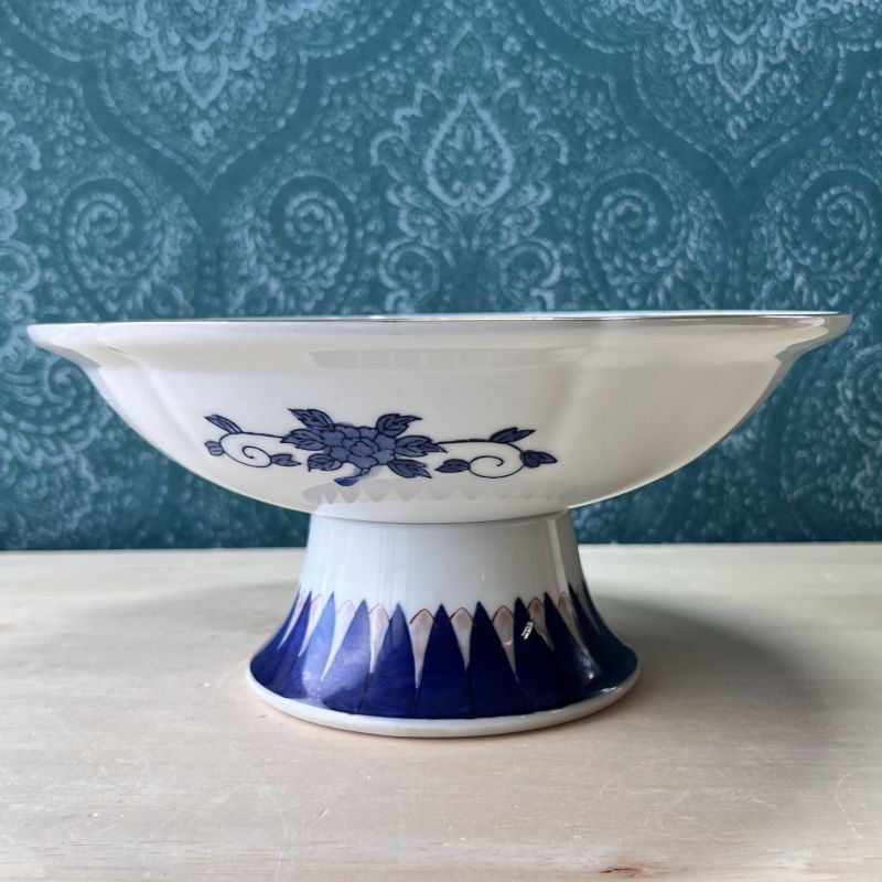 有田焼 松右衛門窯 コンポート皿 大鉢 飾り皿 色絵 金襴手