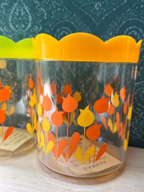 レトロポップ エビスプラスチック フリルポット チューリップ 花柄 3