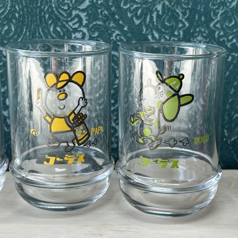 森永コーラス ファミリータンブラー ノベルティグラス 4柄各種