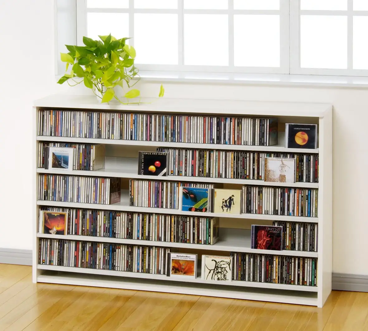 オークスCDラック CDストッカー CS695L ホワイト/CDラック｜CD