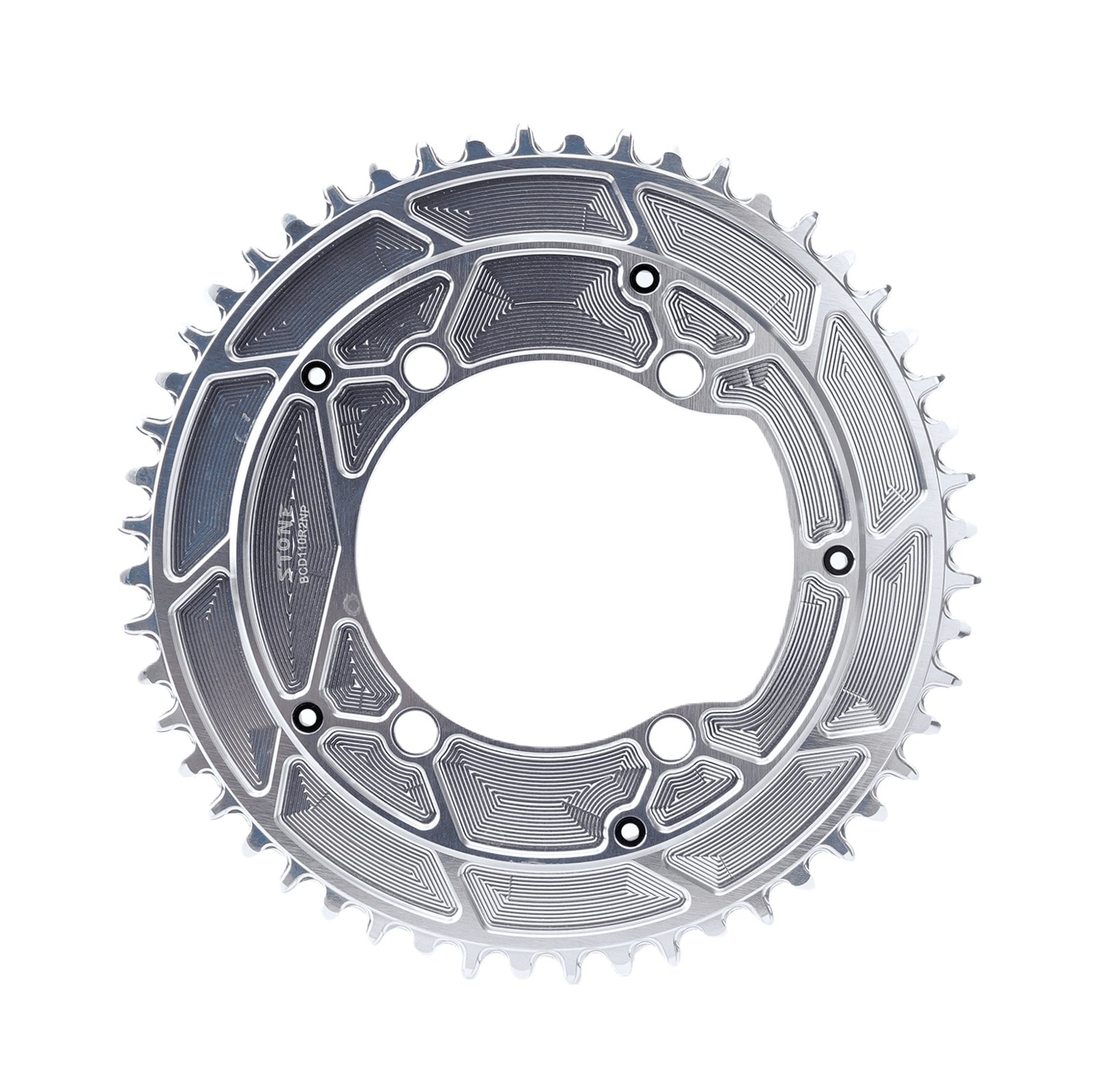 Stone ラウンドAEROカラフルチェーンリング 内径4mmオフセット 110BCD