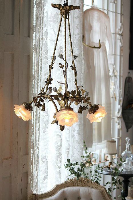 ミニシャンデリア（winter）1920年 フランスアンティーク ランプ 専用