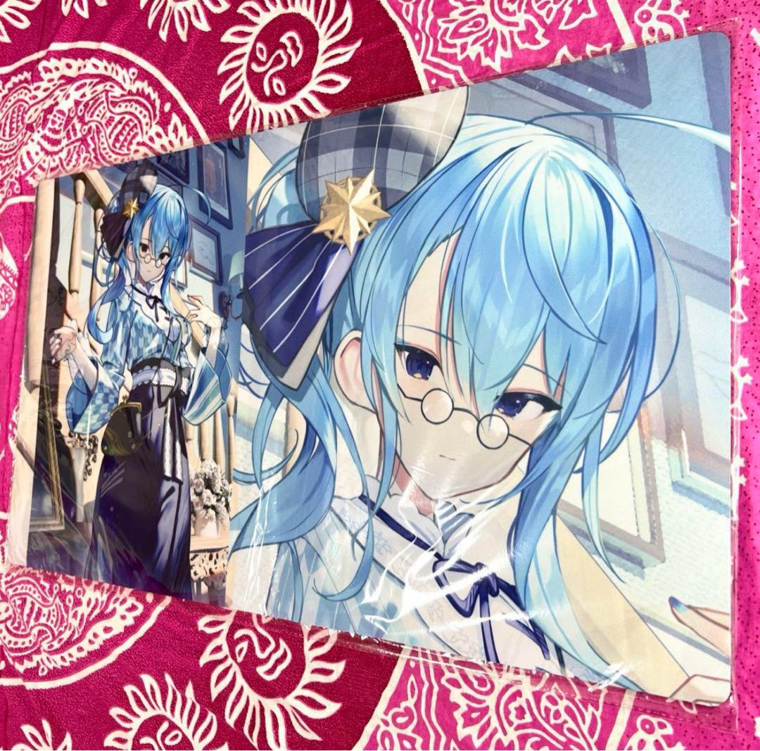 ホロライブ 星街すいせい メガネ 大正 白詰草 プレイマットの通販 しゃ